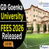 GD Goenka University Fee Structure 2026 Out @gdgoenkauniversity.com; Check Course-Wise Fee Here